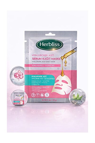 Herbliss Dermokil Hyaluronic Acid Paper Face Mask - Moisturizing 23 g