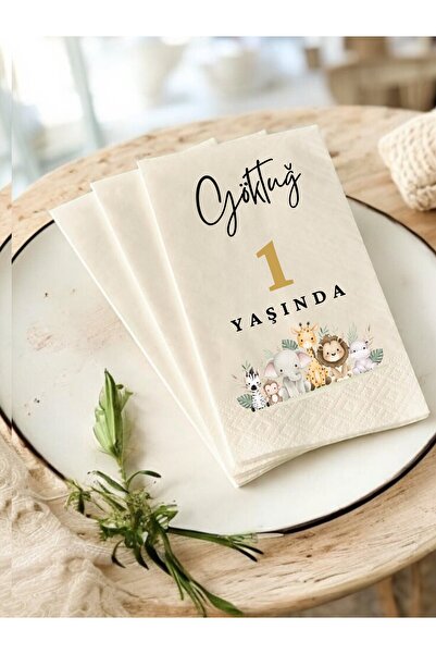 Puppetzzz Doğum Günü Peçetesi İsimli Safari Temalı 20 Adet