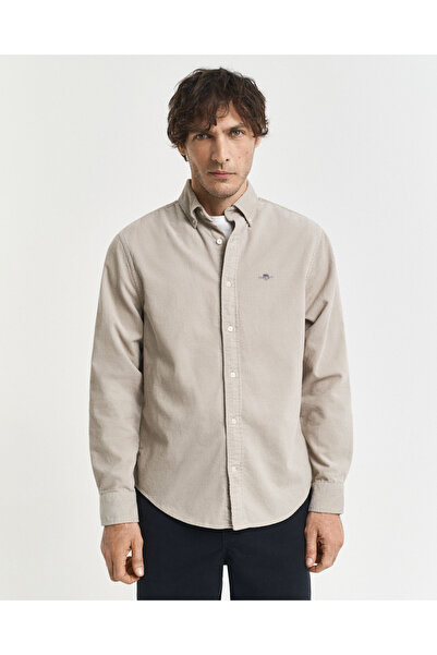 Gant Erkek Bej Regular Fit Düğmeli Gömlek