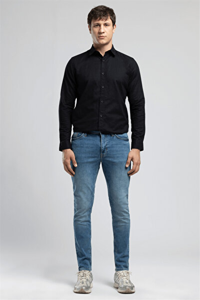 Lee Cooper Jack Men's Cotton Slim Jean Trousers Blue