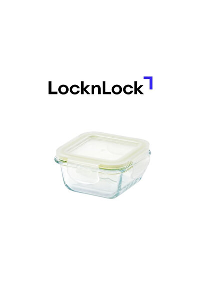 locknlock Fresh Oven-Safe Glass Square Container 160ml – Airtight, Leakproof ...