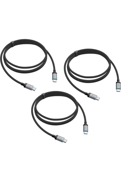 Cuktech USB C to USB C Cable, 3 Pack 240W Fast Charging Type C Cord, 1.5 m (B...
