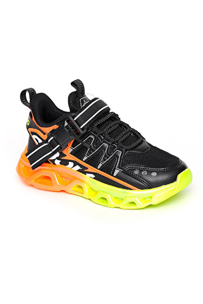 pepino 2193 Boy's Black Phosphorus Orange-Yellow Sports Shoes