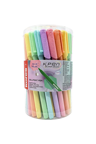 kores Στυλό μιας χρήσης Kor-M 1mm Ημί-τζελ σε παστέλ χρώματα 50 τεμάχια/σετ