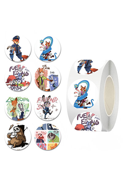 Choice لفة واحدة، 500 قطعة/لفة، ملصقات كرتونية جديدة من فيلم ديزني زوتوبيا 2،...