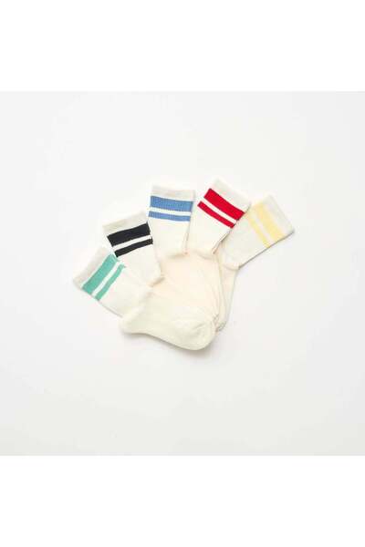 KIABI عبوة من 5 جوارب قطن بيضاء