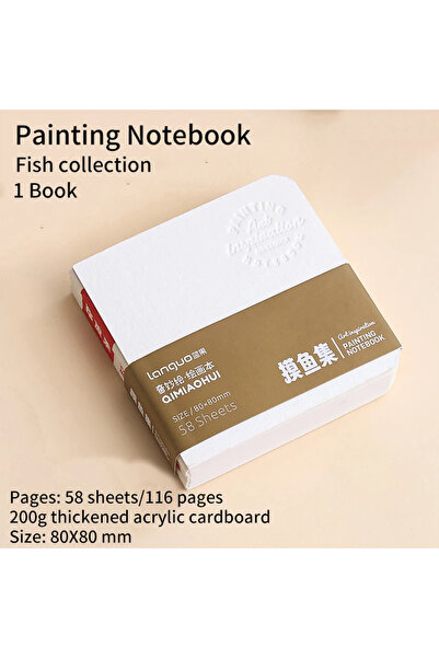 Choice دفتر رسم لانغو 8×8 سم، 58 ورقة، دفتر رسم بورق سميك، كتاب ألوان مائية م...