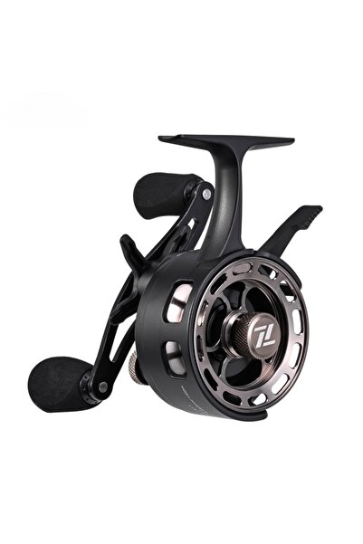 Choice4 Black-Left Ice Fishing Reel Large Spool Diameter Inline Freespool Ree...