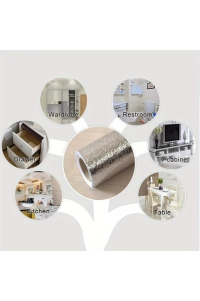 ORVİCA Embossed Patterned Self-Adhesive Foil Kitchen, Bathroom, Countertop, Wall Paper