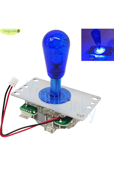 Choice3 قطعة واحدة - عصا تحكم LED زرقاء لألعاب الأركيد، 5 فولت، بإضاءة LED مل...