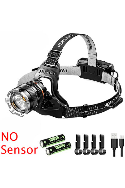 Choice1 Heinast 2PCS 2400mAh Battery No Sensor-Set A Powerful Headlamp 2*1865...