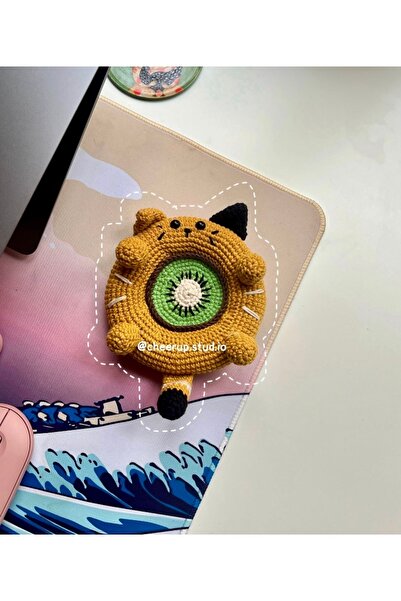 Handmade Cat Coaster & Phone Holder