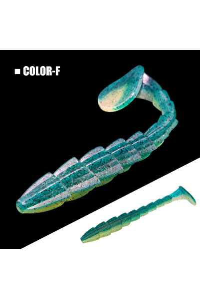Choice10 11.5cm 5pcs per pack Color-F Spinpoler Breaker Soft Bait Fishing Lur...