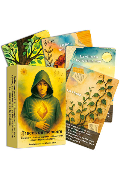 Choice مجموعة بطاقات أوراكل الفرنسية D752 "آثار الذاكرة"، بطاقات التارو الفرن...