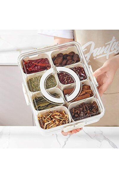 Arabest Divided Serving Tray with Lid and Handle, Reusable Tray Good Sealing ...