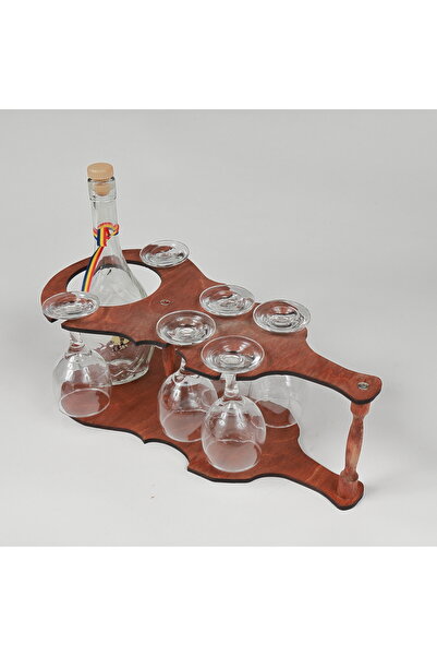 LimArt Violin minibar with bottle and 6 wine glasses - Romania 1x500 ml,6x150...