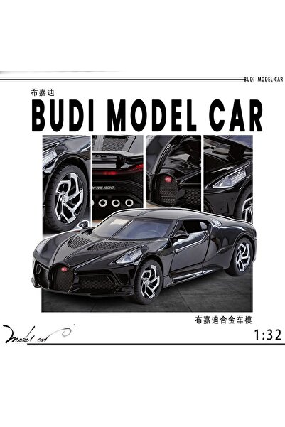 Choice1 ماتي الأسود 1:32 مقياس سبيكة نموذج سيارات لعب بوجاتي لا فويتور نوار د...