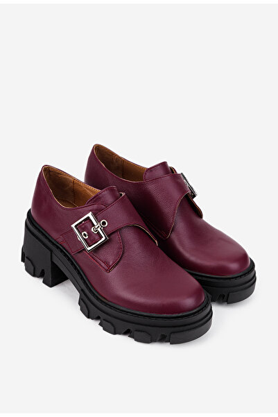 Dasha Women's burgundy shoes made of genuine Leather
