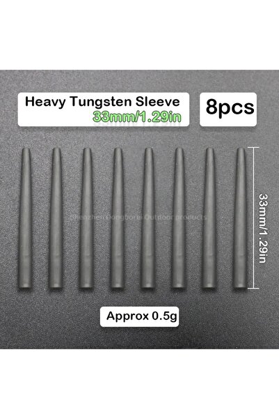 Choice 8 قطع - 33 مم، 8 قطع من أكمام التنجستن الثقيلة، ملحقات صيد الكارب، 20 ...
