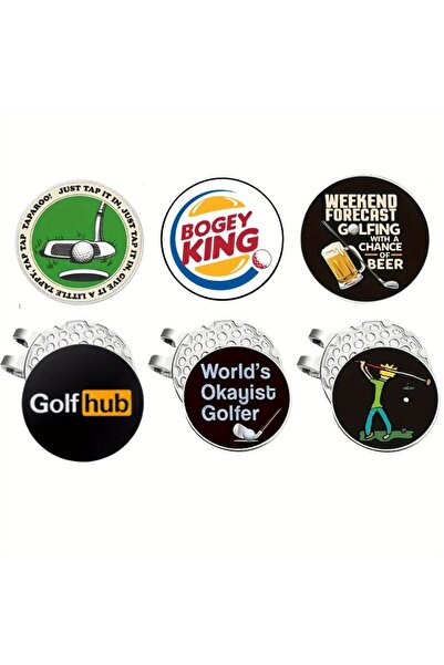 Choice black 6pcs Durable Golf Markers with 3 pcs Magnetic Hat Clips Durable ...