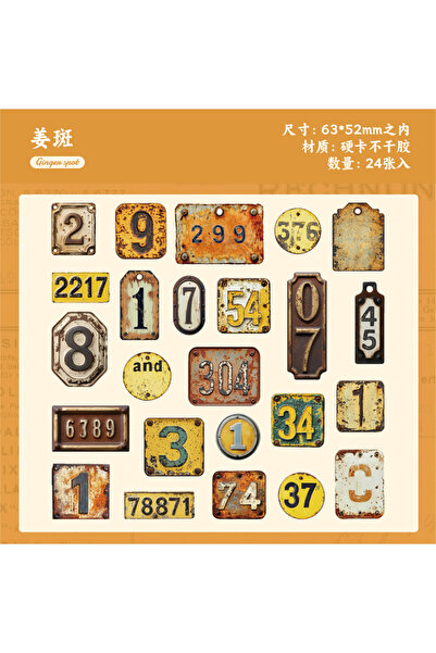 choice2 مجموعة ملصقات مكونة من 24 قطعة من الحروف الأبجدية والأرقام والرموز ال...