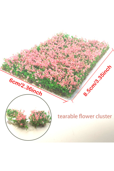 Choice مجموعة زهور اصطناعية ملونة 2، 10 مم، مجموعة نباتية، خصلات عشب قابلة لل...