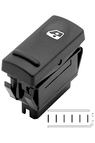 Üstün Renault 19 Sağ Yolcu Tarafı Cam Düğmesi (ANC 212)