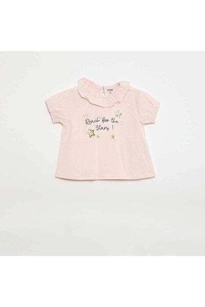 KIABI Printed Flared T-shirt PINK