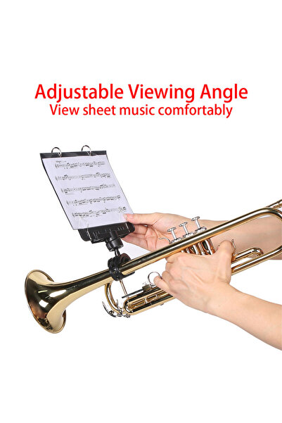 Choice Trumpet Marching Lyre Sheet Music Holder with 360 Degree Rotation and ...