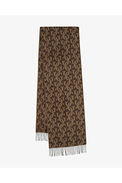 Gant Unisex Kahverengi G Monogramlı Dokuma Atkı