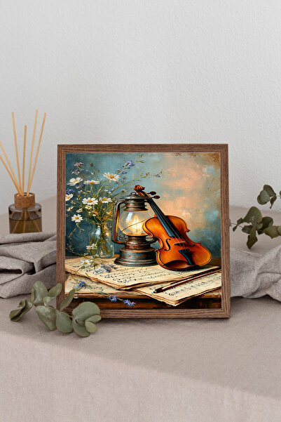 Dekorsiahome Wooden Framed Square Table Tk3468