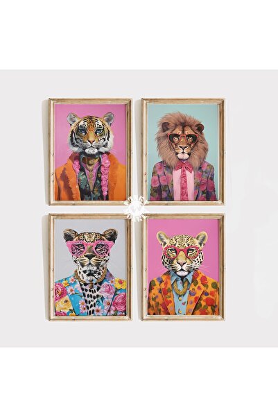 NinaStore Eğlenceli Hayvan Desenli Takım / Dopamin Estetiği / Maksimalist Dek...