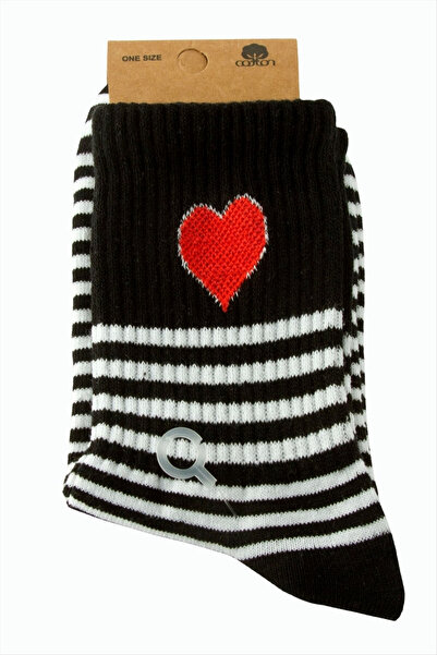Bijuteri Net Heart Striped College Socks 8*28