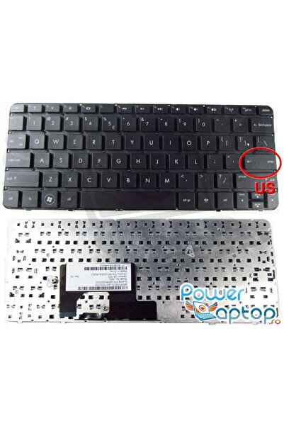 HP Mini 210 3000 keyboard black US layout without frame small enter