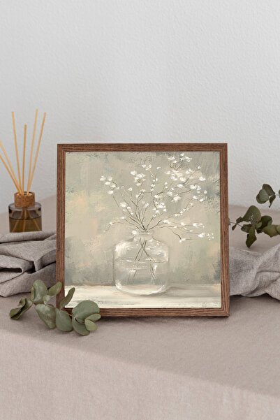 Dekorsiahome Wooden Framed Square Table Tk3496