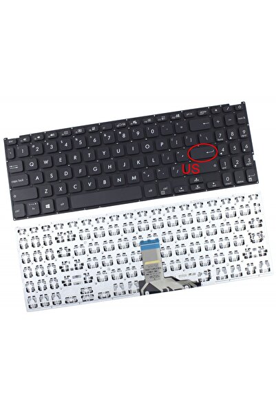 ASUS Tastatura Neagra X515MA layout US fara rama enter mic