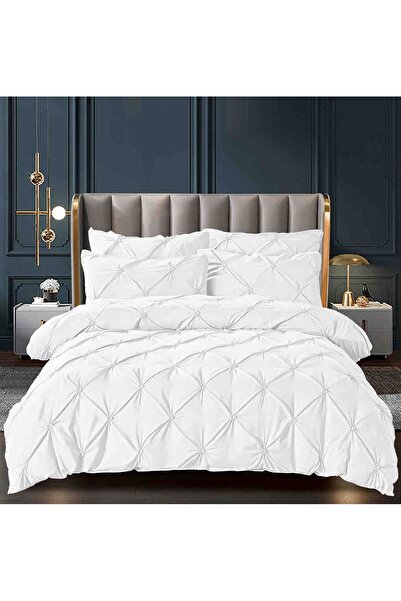 JOJO HOME Premium Duvet Cover Set set with Pleated , double bed, 6 pieces, St...
