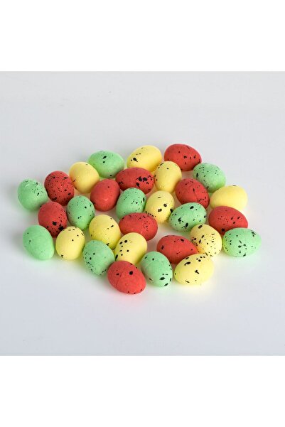 OEM Oua Decorative de Paste Rosii Galbene Verzi cu Picaturi Negre 2.5cm - 30buc