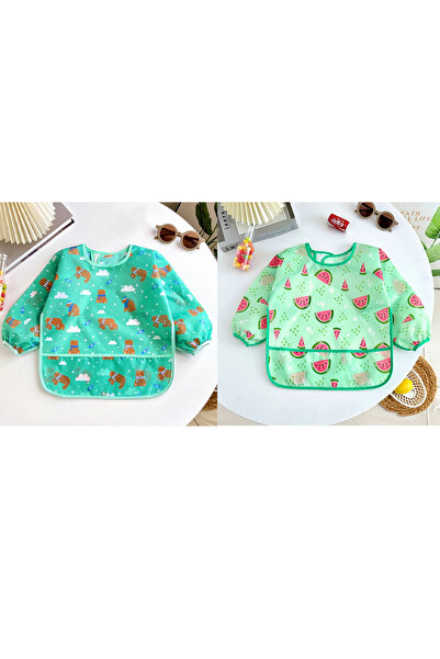 Choice5 نمط 6، قطعتان، مرايل أطفال كرتونية مقاومة للماء، منديلان للأطفال حديث...