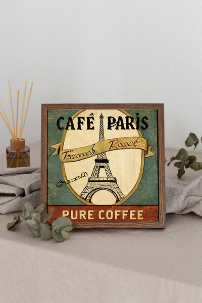 Dekorsiahome Τετράγωνος πίνακας με ξύλινο πλαίσιο TK3450