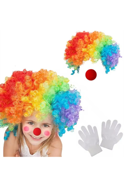 Choice كما هو موضح في الصورة، شعر مستعار بألوان قوس قزح للأولاد والبنات مع أن...