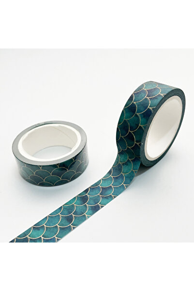 Choice8 لفة شريط لاصق ذهبي ليزري إبداعي مقاس 15 مم × 7 م، شريط ورقي جمالي، دل...