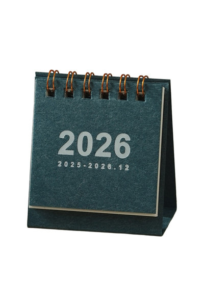 Choice4 تقويم مكتبي صغير أزرق لعام 2026، بتصميم بسيط، سهل الحمل، صغير الحجم، ...