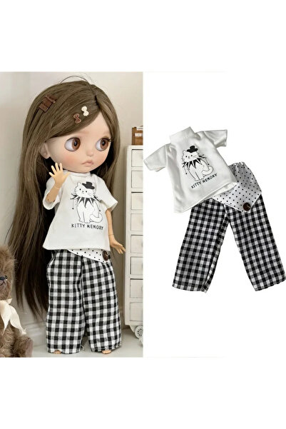 Choice3 طقم ملابس دمية بليث: بنطال قطة، تنورة دانتيل أميرة، بنطال قماش منقش ل...