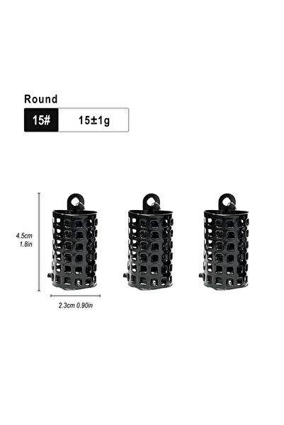 Choice7 قفص تغذية معدني دائري لصيد الكارب، وزن 15 غرام (0.53 أونصة)، 3 قطع، ث...