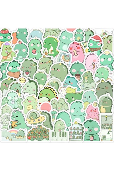 Choice A160143-50PCS 50PCS ملصقات ديناصورات صغيرة مقاومة للماء لتزيين ألواح ا...