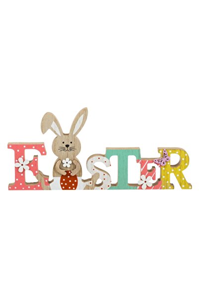 OEM Decoratiune de Paste din Lemn Iepure Easter 29x2x13cm