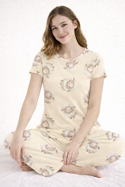kuzey homewear Σετ πιτζάμες με κοντά μανίκια Ment Kuzu