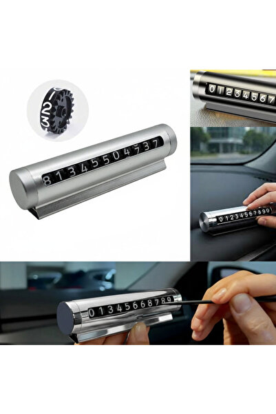 Oto Aksesuarcım هاتف فاخر للسيارة مع رقم وقوف السيارات قابل للطي، مقاس 10.5x2...