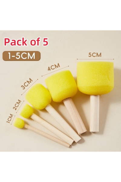 Choice mushroom stick 5 Pcs Round Mushroom-Shaped DIY Painting Sponge Brush, ...